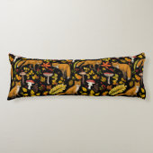 Herfst vossen op zwart lichaamskussen (Voorkant)