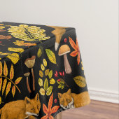 Herfst vossen op zwart tafelkleed (Voorbeeld)