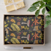 Herfst vossen op zwart tissuepapier (Geschenk)