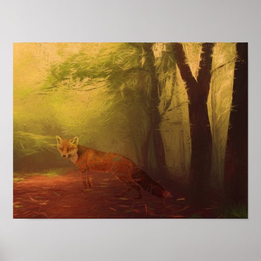 Herfst vossendruk, het document van het Waarde Pos Poster (Voorkant)