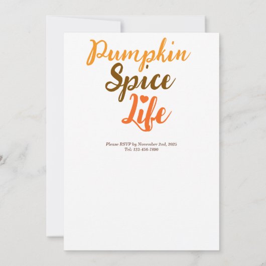 Herfst Vrienden en Familie Uitnodiging (Achterkant)