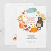 Herfst Vrienden Uitnodigingen (Voorkant / Achterkant)