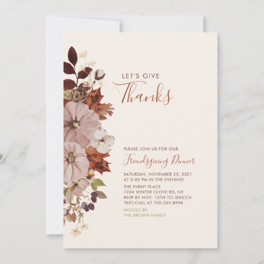 Herfst / Vrienden van dankbaarheid /Danket geven d Kaart (Voorkant)