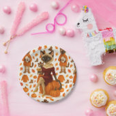 Herfst Vriendsgeven Herfst Party voor Kattenliefhe Papieren Bordje (Feest)