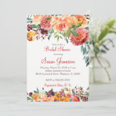 Herfst Vrijgezellenfeest, baby shower uitnodiging (Staand voorkant)