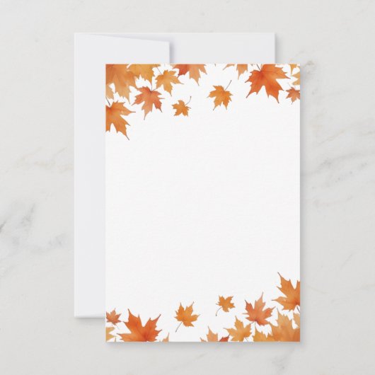 Herfst Vrijgezellenfeest Bedankkaart (Achterkant)