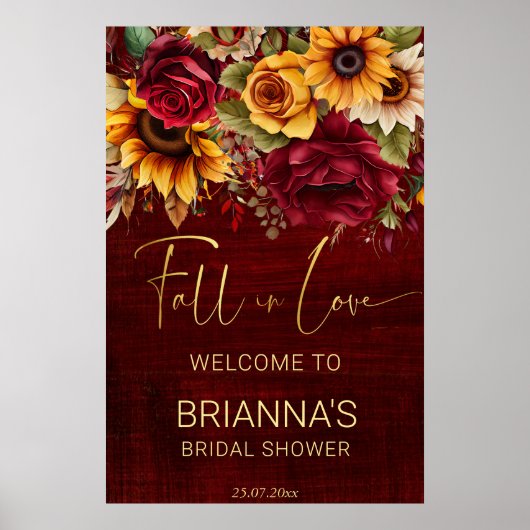 Herfst vrijgezellenfeest Bourgondië welkomstbord Poster (Voorkant)