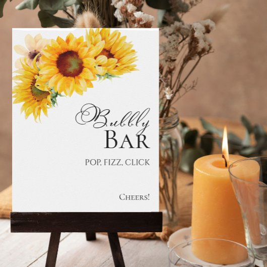 Herfst Vrijgezellenfeest Bubbly Bar Pop Fizz Clink Poster