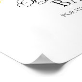 Herfst Vrijgezellenfeest Bubbly Bar Pop Fizz Clink Poster (Hoek)