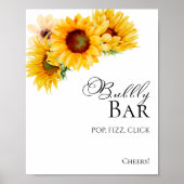 Herfst Vrijgezellenfeest Bubbly Bar Pop Fizz Clink Poster (Voorkant)