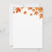 Herfst Vrijgezellenfeest Datum Nacht Ideeën Kaart (Achterkant)