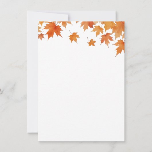 Herfst Vrijgezellenfeest Datum Nacht Ideeën Kaart (Achterkant)