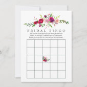 Herfst Vrijgezellenfeest Floral Bingo Kaart (Voorkant)