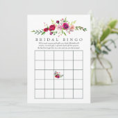 Herfst Vrijgezellenfeest Floral Bingo Kaart (Staand voorkant)