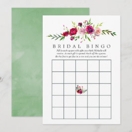 Herfst Vrijgezellenfeest Floral Bingo Kaart