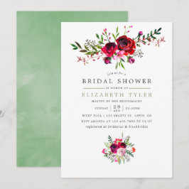 Herfst Vrijgezellenfeest Floral Uitnodiging