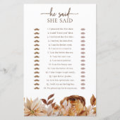 Herfst Vrijgezellenfeest Game (Voorkant)