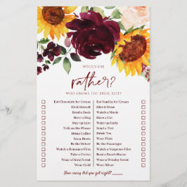 Herfst Vrijgezellenfeest Game die de bruine zonneb