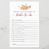 Herfst Vrijgezellenfeest Game Hoe goed weet je dat Flyer (Voorkant)