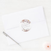 Herfst vrijgezellenfeest gebladerte pompoen dank u ronde sticker (Envelop)