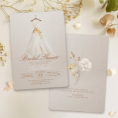 Herfst Vrijgezellenfeest Gown Uitnodiging met bloe