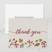 Herfst Vrijgezellenfeest Hartelijk dank herfstblad (Voorkant / Achterkant)