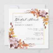Herfst Vrijgezellenfeest herfst Floral Script Eleg Kaart (Voorkant)