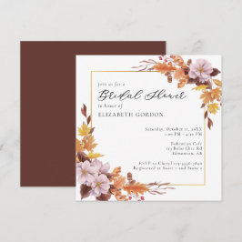 Herfst Vrijgezellenfeest herfst Floral Script Eleg Kaart