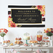 Herfst Vrijgezellenfeest herfst Gold Red Floral St Spandoek