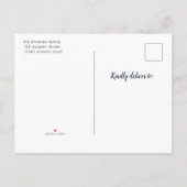 Herfst Vrijgezellenfeest Herfst Liefde Eenvoudige  Uitnodiging Briefkaart (Achterkant)