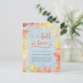 Herfst Vrijgezellenfeest Herfst Liefde Eenvoudige  Uitnodiging Briefkaart (Staand voorkant)