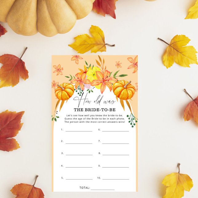 Herfst vrijgezellenfeest - Hoe oud was de bruid om (Creator heeft geüpload)