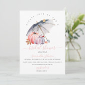 Herfst Vrijgezellenfeest Invite, Pumpkin Invite, h Kaart (Staand voorkant)