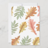 Herfst Vrijgezellenfeest Invite, Pumpkin Invite, h Kaart (Achterkant)