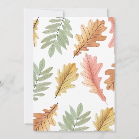 Herfst Vrijgezellenfeest Invite, Pumpkin Invite, h Kaart (Achterkant)