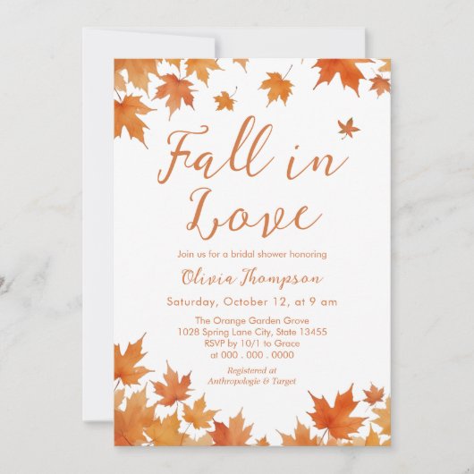 Herfst Vrijgezellenfeest Kaart (Voorkant)