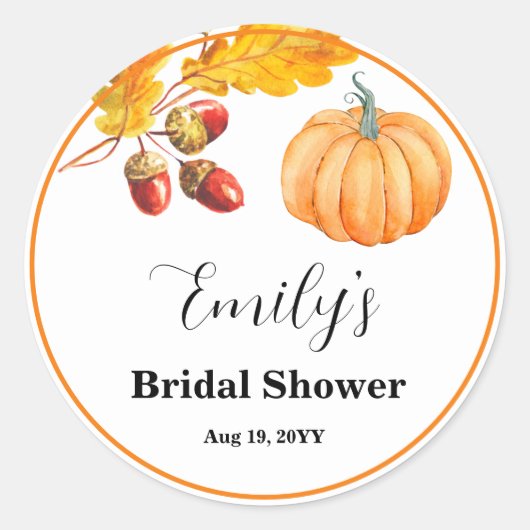 Herfst Vrijgezellenfeest Klassieke ronde Sticker (Voorkant)