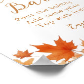 Herfst Vrijgezellenfeest Mimosa Bar Poster (Hoek)