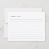 Herfst Vrijgezellenfeest Monogram Recept Kaart (Achterkant)