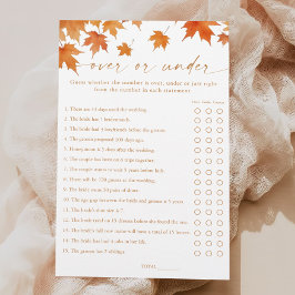 Herfst Vrijgezellenfeest over of onder het spel