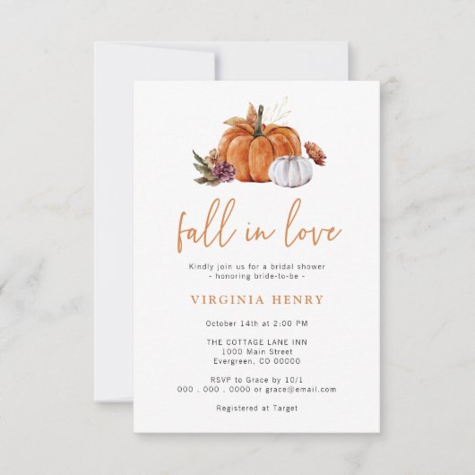 Herfst Vrijgezellenfeest pompoen Kaart (Voorkant)