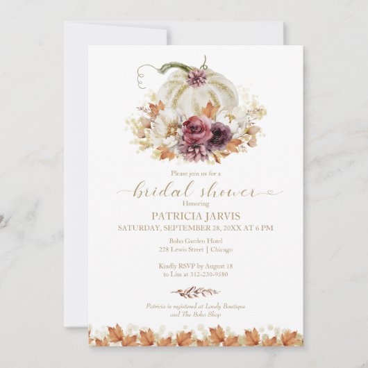 Herfst Vrijgezellenfeest pompoen Kaart (Voorkant)