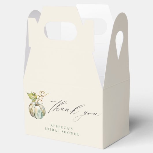 Herfst Vrijgezellenfeest pompoen kalligrafie dank  Bedankdoosjes (Geopend)