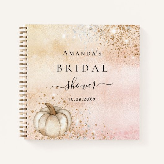 Herfst vrijgezellenfeest pompoen roos  notitieboek (Voorkant)