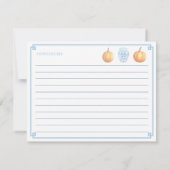 Herfst Vrijgezellenfeest pompoenadvies voor bride Kaart (Achterkant)