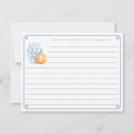 Herfst Vrijgezellenfeest pompoenadvies voor bride  Kaart