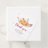 Herfst Vrijgezellenfeest Pumpkin Script Hartelijk Bedankjes Labels (In situ)