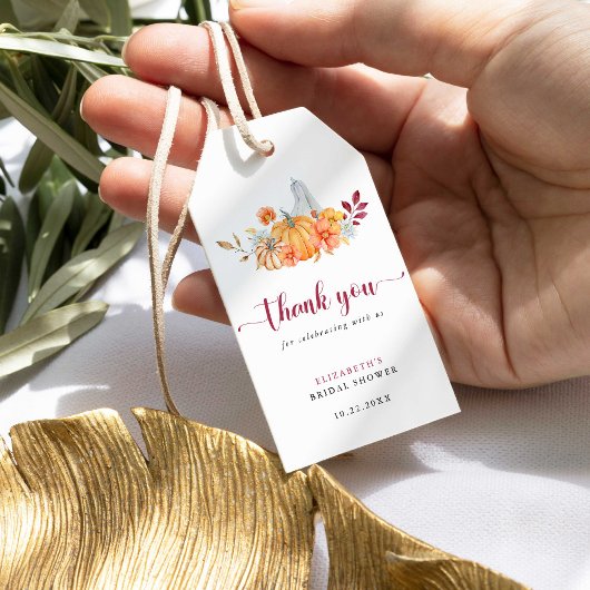 Herfst Vrijgezellenfeest Pumpkin Script Hartelijk  Cadeaulabel