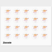 Herfst Vrijgezellenfeest Pumpkin Script Hartelijk Ronde Sticker (Vel)