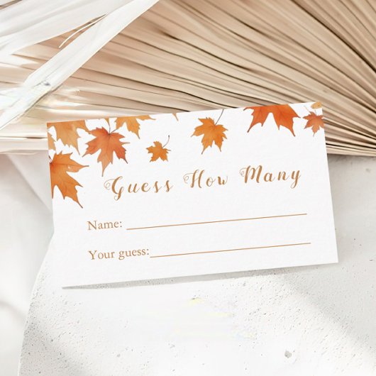 Herfst Vrijgezellenfeest raad eens hoeveel Informatiekaartje